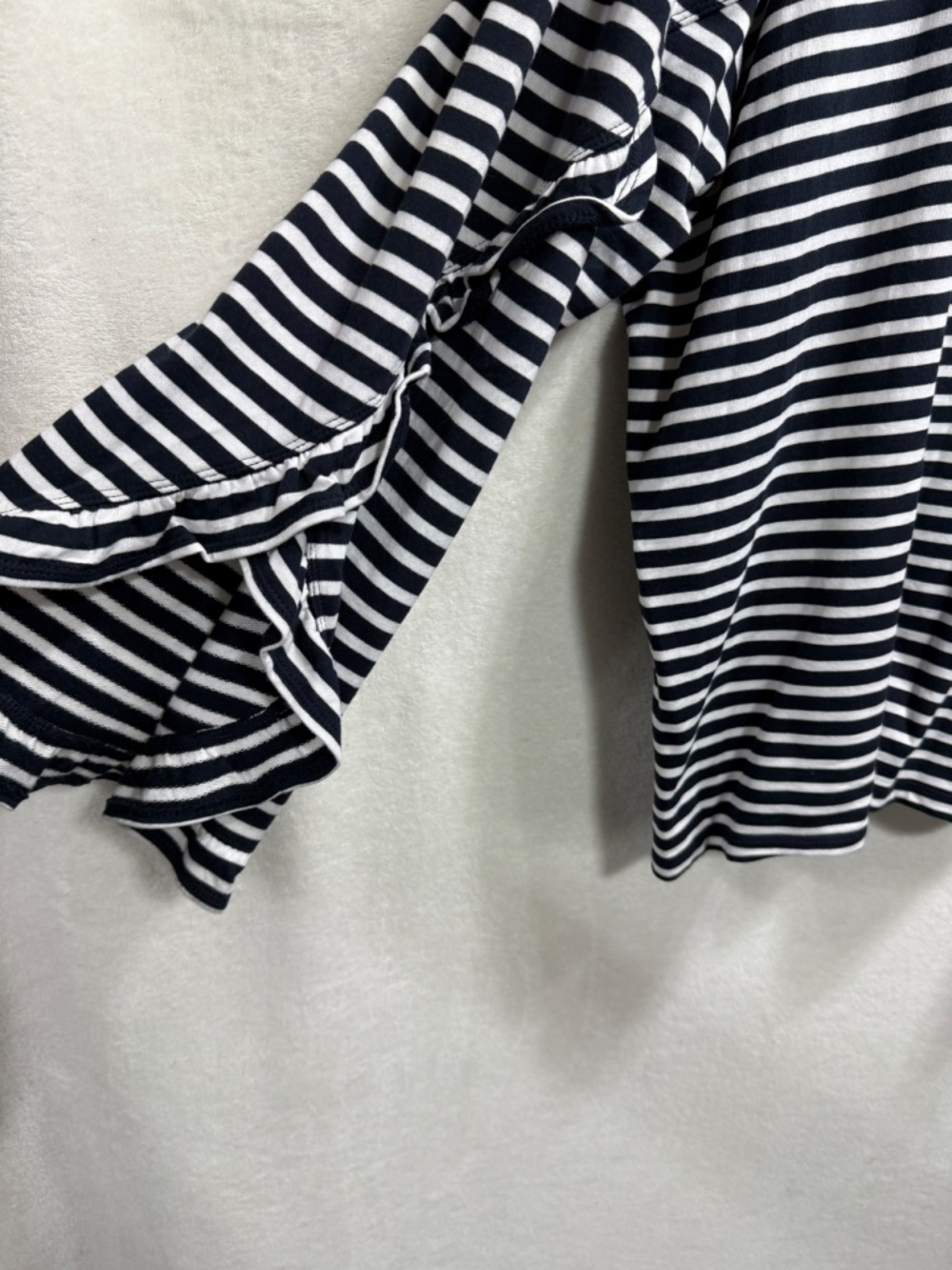 Tommy Hilfiger Striped Shirt Women's 3X Nautical Preppy Ruffle Sleeve Pullover - Picture 7 of 14
